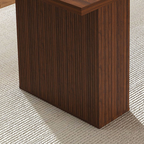Rectangular Dining Table With Storage Base - Walnut