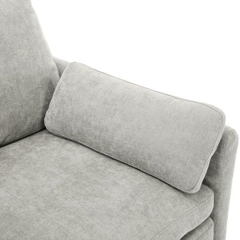 Cozy Upholstered 3 Seater Sofa With Double Cushion