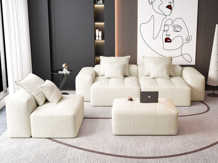 Modern Oversized Diy Combination Modular Sectional Sofa With Pillows