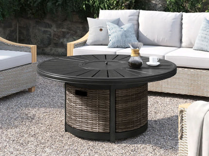 Cassara Resort - Propane Outdoor Fire Pit Table - Brown