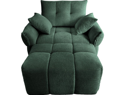 Ergonomic Single Seater Sofa With Ottoman, High Resilience Support Cushions
