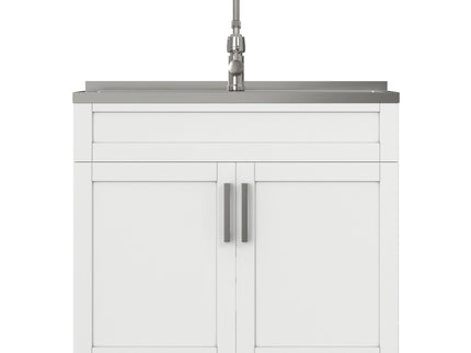 Hennessy - Deluxe Laundry Cabinet With Faucet And Stainless Steel Sink