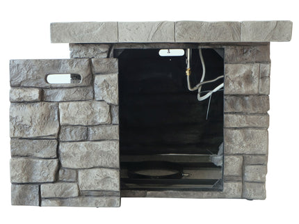 Outdoor Square Propane Fire Pit 40, 000 Btu - Gray
