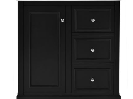 Bathroom Vanity With Sink, Modern Elegant Bathroom Storage Cabinet With 3 Drawers And Adjustable Shelves, Freestanding Vanity Set With Mirror Cabinet, Single Sink Bathroom Vanity