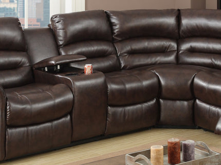 Reclining Sectional Sofa With Console