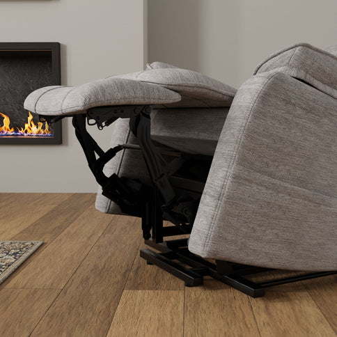 Lucie - Fabric Power Lift Chair - Gray