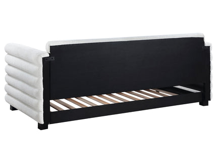 Fandango - Upholstered Twin Day Bed With Trundle - White