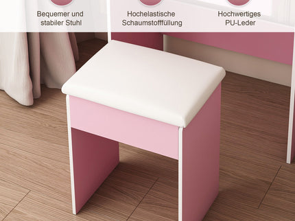Small Makeup Vanity Desk With Adjustable LED Lights