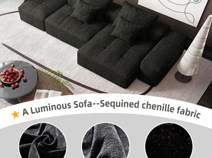 Modern Oversized Diy Combination Modular Sectional Sofa With Pillows