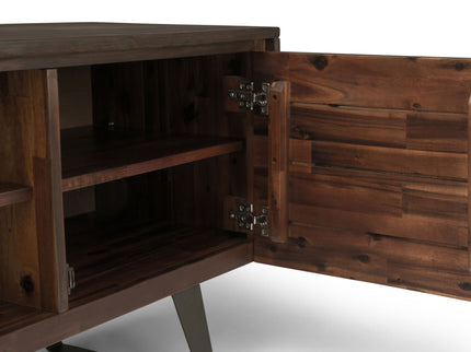 Lowry - TV Media Stand - Distressed Charcoal Brown