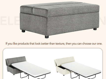 Twin Size Folding Ottoman Sleeper Bed With Mattress Convertible Guest Bed