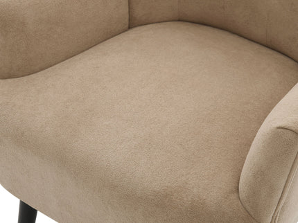 Armchair With Round Arm - Brown