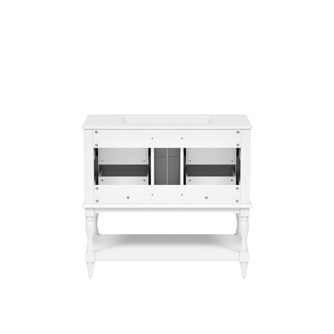 Bathroom Vanity Cabinet With Undermount Sink, 4 Drawer Set