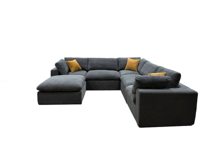 Custom Configuration Modular Sectional & Toss Pillows