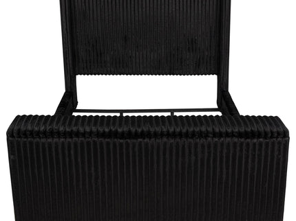 Lyman - Eastern King Wingback TV Bed With Integrated TV Lift And Power Strip - Black