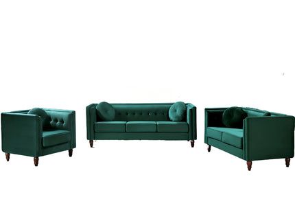 Chesterfield Sofa With Square Arms For Living Room