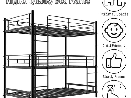 Triple Frame Bed With Built In Ladder