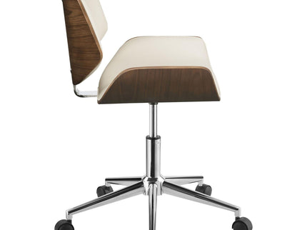 Ecru Swivel Office Chair Adjustable Height - Beige