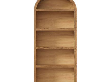 Freestanding Tall 5 Tier Display Bookcase For Living Room (Set of 2) - Brown