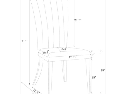 Tufted Side Upholstered Dining Chair (Set of 2) - Gray