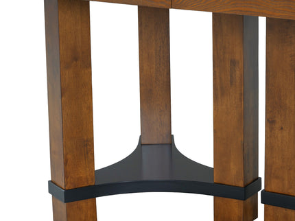 Topmax - 7 Piece Rustic Extendable Dining Table Set With Removable Leaf, 2 Arm Chairs And 4 Armless Chairs
