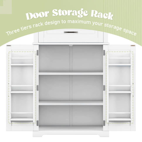Bathroom Storage Cabinet With Drawer And Adjustable Shelf