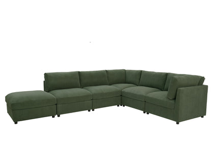 Reversible Modular Sectional & Custom Configuration And Premium Upholstery - Dark Green