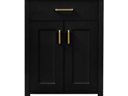 Modern Bathroom Vanity With Ceramic Sink, Soft-Close Doors, Flip Drawer, U-Shaped Shelves, Elegant Storage Solution