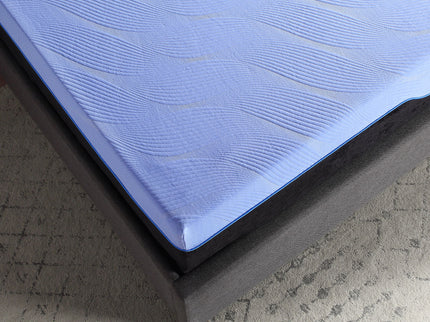 Refresh - 12" Flex Head Latex Foam Hybrid Mattress And Adjustable Base Bundle - Blue - King