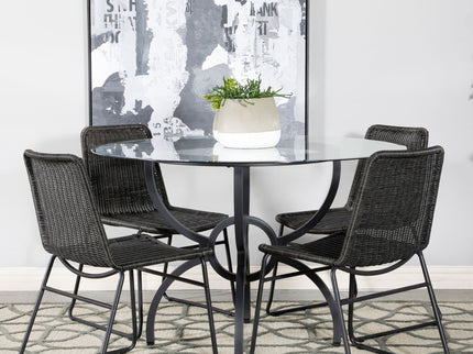 Marina - Round Dining Table - Gunmetal