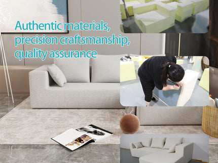 Modular Corner Sofa With Soft Fabric