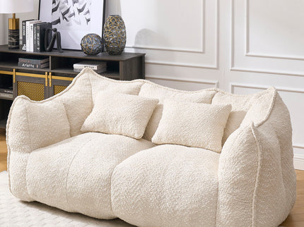 Comfortable Dual Beanbag Chair With High Resilience Foam Core For 2 People