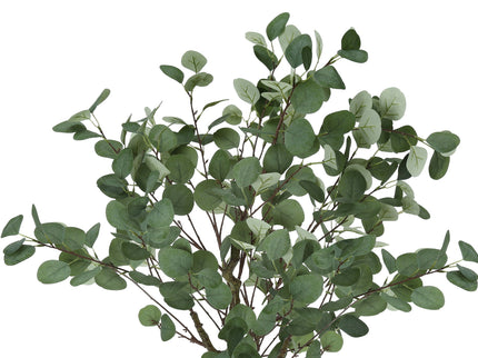 46" Tall, Artificial Plant, Eucalyptus Tree, Indoor, Faux, Fake, Floor, Greenery, Potted, Decorative - Green / Black