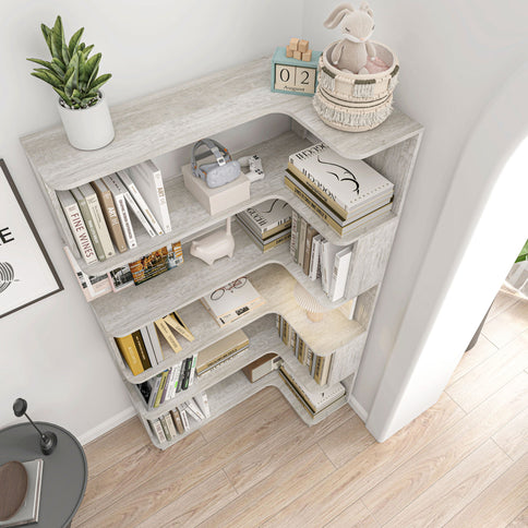 L-Shaped Corner Bookshelf