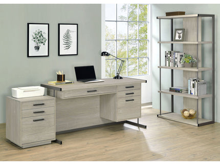 Loomis - 3 Drawer Home Office File Cabinet - White / Gray