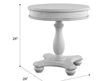 Round End Table - Gray