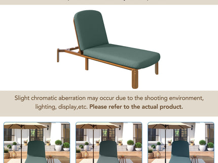Outdoor Chaise Lounge With Adjustable Backrest