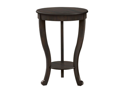 Accent End Table, 2 Tier, Traditional - Walnut