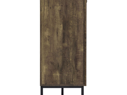 Sager - 4 Shelf Accent Cabinet - Oak