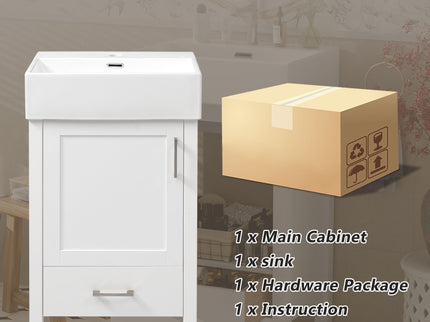 Bathroom Vanity With Sink, Frame And Drawer