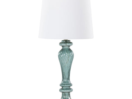 Windsor - Contemporary Table Lamp (Set of 2) - Clear Turquoise / Off White