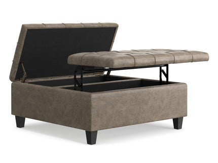 Harrison - Square Coffee Table Ottoman - Brown