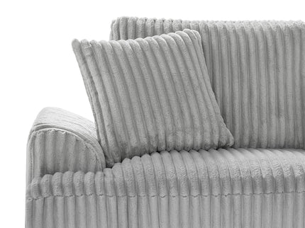 U - Shaped Sectional Sofa With Chaise Lounge, Oversized Living Room Sofa - Gray