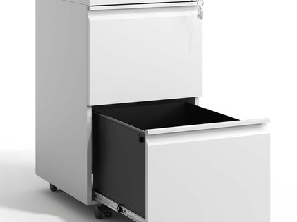 Metal Drawer Mobile File Cabinet With Lock For Home Office Organizer