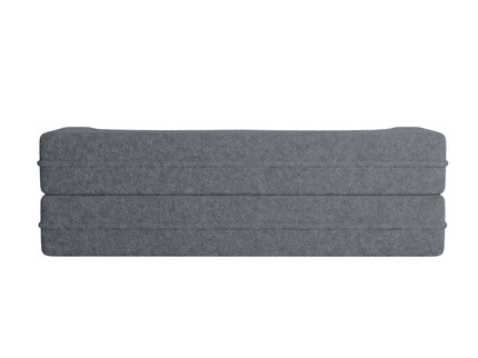 Modern Floor Sofa, With 2 Pillows, Convertible Teddy Fabric Foam Filled Bed