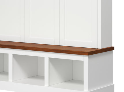 Classic Arched Design Hall Tree With 3 Hidden Storage