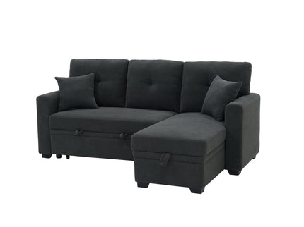 Sleeper Sectional With Pull Out Bed, Reversible Chaise