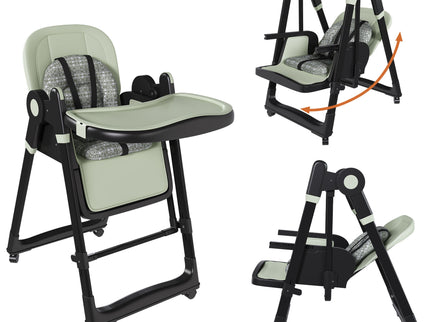 Convertible Baby High Chair To Rocker With 5 Point Harness