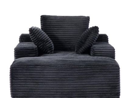 Oversized Chaise Lounge Chair Cozy Cloud Couch With 3 Throw Pillows And Wide Armrest