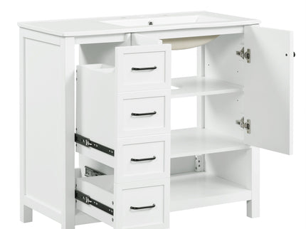Modern Bathroom Vanity With Sink Top, 2 Doors And 2 Drawers